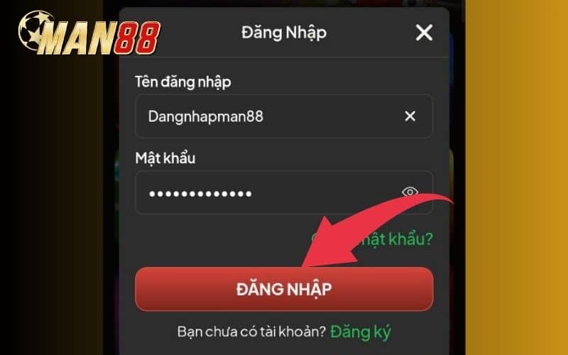 Điền thông tin và bấm vào Đăng Nhập