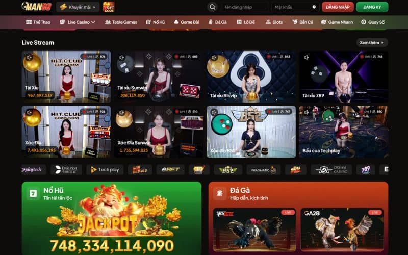 Giao diện MAN88 đổi mới liên tục